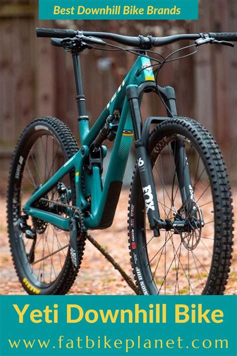 a bike with the words, best downhill bike brands yeti downhill bike