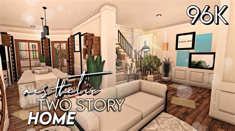 Roblox | Bloxburg: Aesthetic Two-Story Home (Interior) | House Build ...