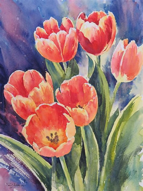 Spring Tulips Watercolour Tutorial – Ken Bromley Art Supplies ...