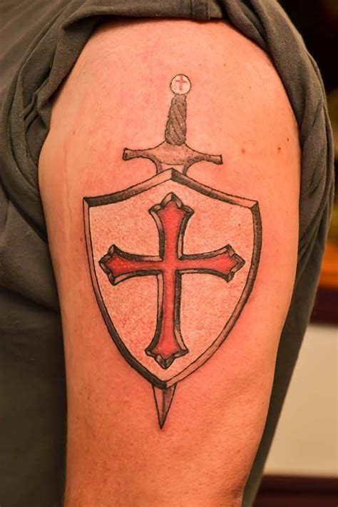 Sword And Shield Tattoo