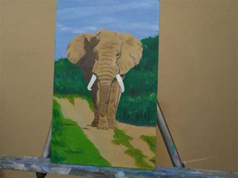 Oil Painting Elephant / Original Oil Painting 35 22cm / Big - Etsy