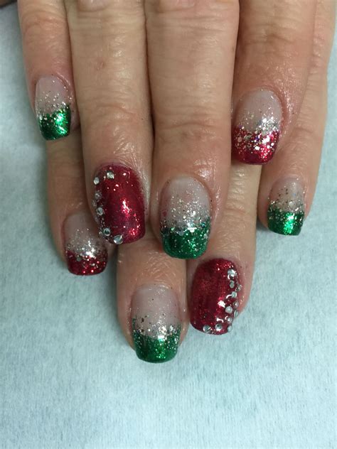 Red Glitter Xmas Nails at Leah Arevalo blog