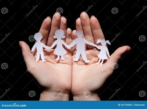 Paper chain family stock photo. Image of hold, linked - 22175646