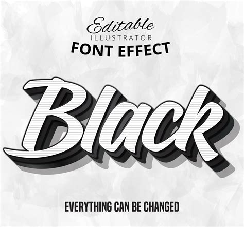 Black text editable font effect 692807 Vector Art at Vecteezy