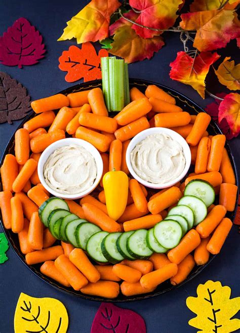 Healthy Halloween Pumpkin Veggie Tray| Keeping The Peas