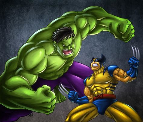 Hulk vs Wolverine by GONZZO on DeviantArt