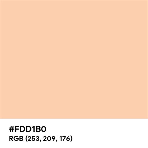 Peach CMYK color hex code is #FDD1B0