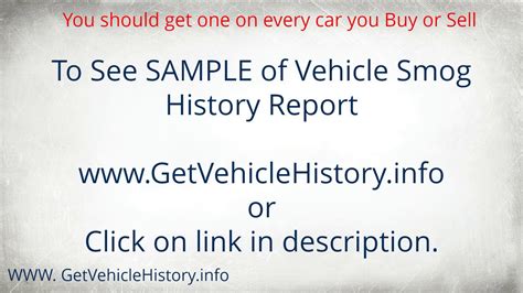 VEHICLE SMOG HISTORY - YouTube