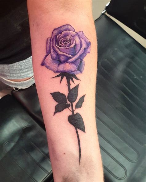 In love with this violet rose tattoo I did | Purple rose tattoos, Rose ...