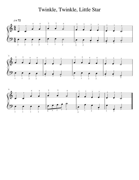 Twinkle, Twinkle, Little Star (Easy) Sheet music for Piano (Solo ...