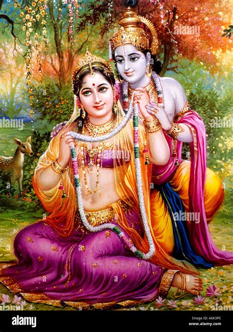 Rama and Sita Hindu Gods Stock Photo: 6625707 - Alamy