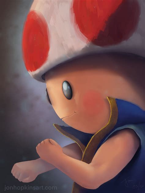 ArtStation - Toad illustration (super mario)