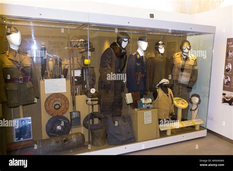 Exhibit / display of axis powers airmen / WW2 German Luftwaffe uniforms ...