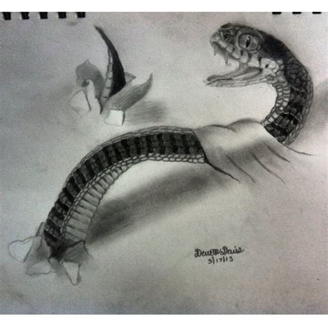 Snake Pencil Sketch at PaintingValley.com | Explore collection of Snake ...