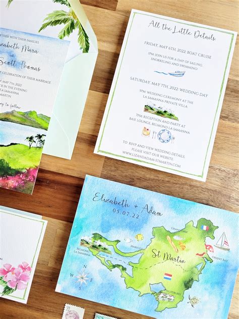 St. Martin Wedding Invitations Belmond La Samanna the - Etsy