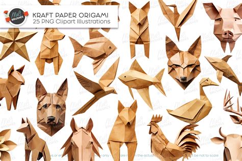 Kraft Paper Origami Animals Graphic by MelsBrushes · Creative Fabrica