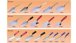 Brick masonry tools | PPT