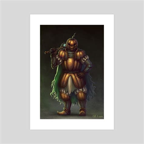 Pumpkin Knight, an art print by Eveline Fröhlich - INPRNT