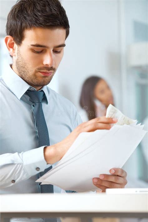 Business Man Working in Office Stock Image - Image of cheerful, active ...