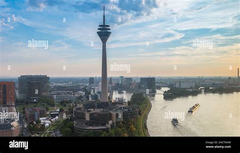 Dusseldorf city skyline at sunrise Stock Photo - Alamy