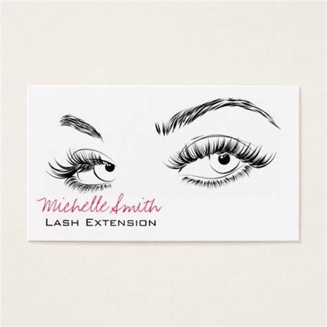 Eyelash Business Cards Templates Beautiful Eyes Long Lashes Lash ...