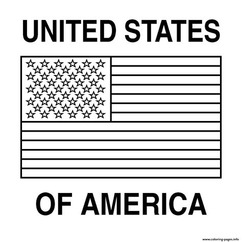 American Flag Coloring Sheet With Stars