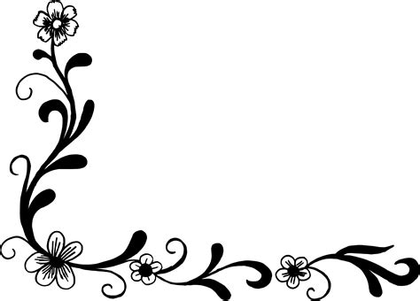 Corner Flower Vector Png | Best Flower Site