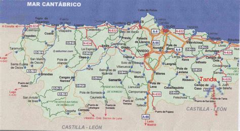 Asturias Map Pictures and Information | Map of Spain Pictures and ...