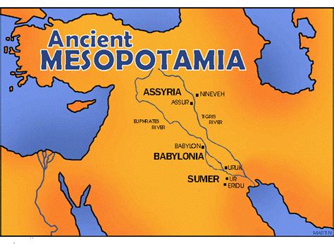 Ancient Mesopotamia Geography & Maps - Mesopotamia for Kids