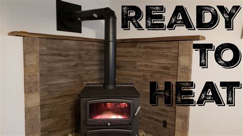 Wood Stove Install- Stove Pipe And First Fire - YouTube