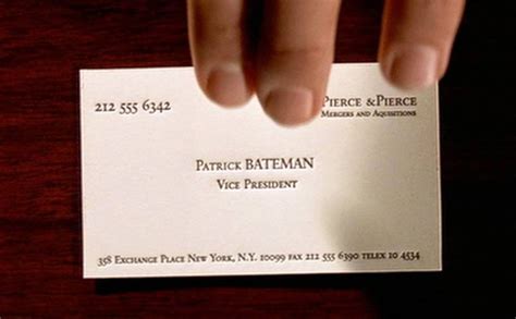 Patrick Bateman business cards from American Psycho movie | Etsy