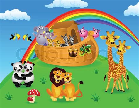 Noah ark with animals | Stock vector | Colourbox