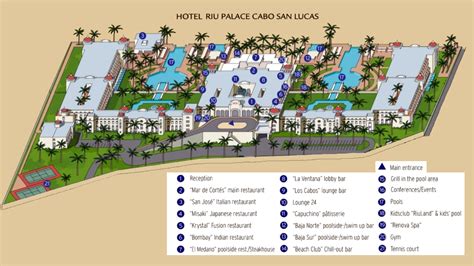 Riu Palace Cabo San Lucas Hotel Map