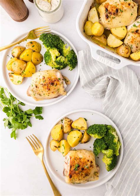 Baked Chicken & Potatoes | Living Chirpy