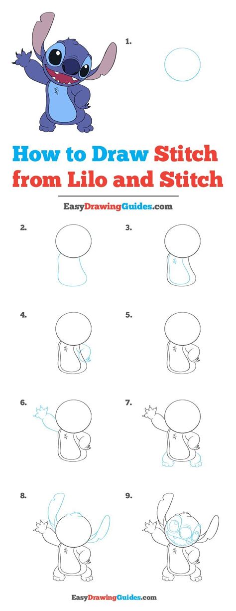 How to Draw Stitch from Lilo and Stitch, #draw #Lilo #Stitch # ...