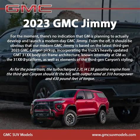 2023 GMC Jimmy: All-New Modern Midsize SUV Special Reviews