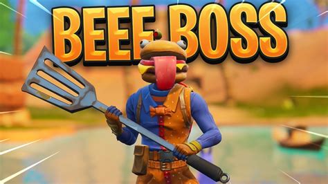 New Fortnite BEEF BOSS SKIN Gameplay.. - YouTube