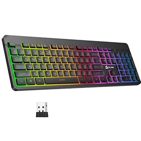 KLIM Light V2 Rechargeable Wireless Keyboard US Layout+ Slim, Durable ...