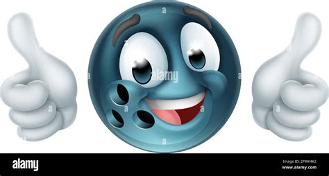 Bowling Ball Emoticon Face Emoji Cartoon Icon Stock Vector Image & Art ...