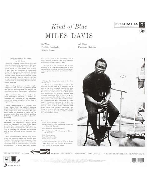 Miles Davis - Kind Of Blue (Vinyl) - Pop Music