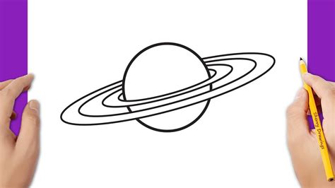 How to draw Saturn planet - YouTube