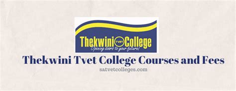 Thekwini Tvet College Courses and Fees - South African TVET Colleges