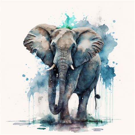 Premium Photo | Elephant abstract watercolor