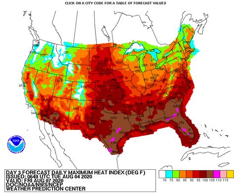 National Weather Service Heat Index Forecasts | Drought.gov