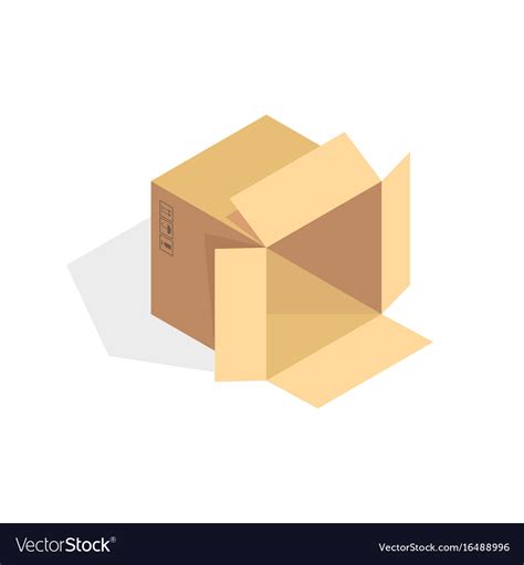 Isometric cardboard icon cartoon package box Vector Image