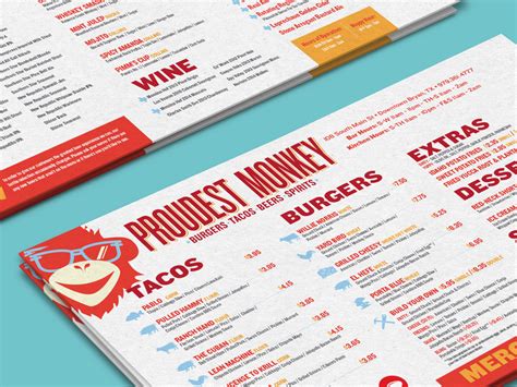 Proudest Monkey Menu Design by Drift on Dribbble