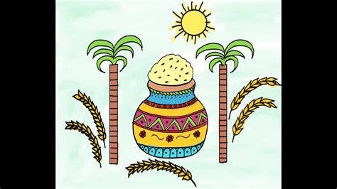 Pongal Drawing For Kids