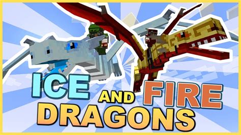 DRAGONS IN MINECRAFT • Ice and Fire Mod Showcase • Minecraft Mod Review ...