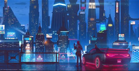 Cyberpunk City [2099x1088] : wallpapers