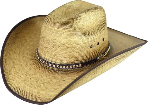 Mexican Ridge Top Palm Leaf Straw Cowboy Hat, Cattleman Sun Sombreros ...